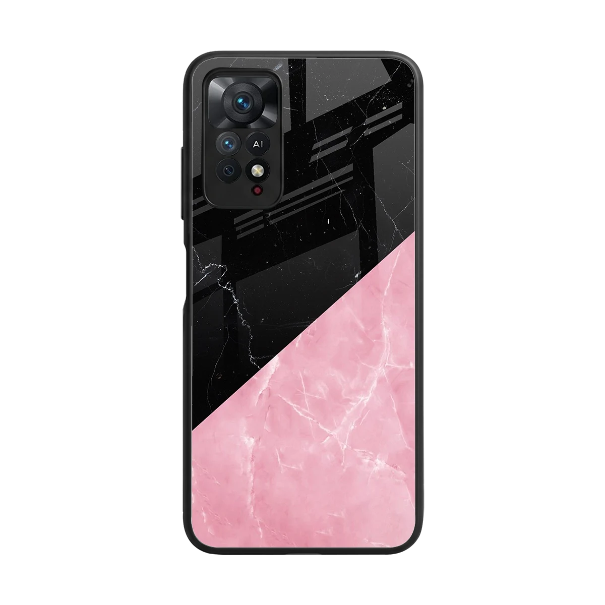 Obsidian Rose back phone cover | glass case for redmi note 11 pro