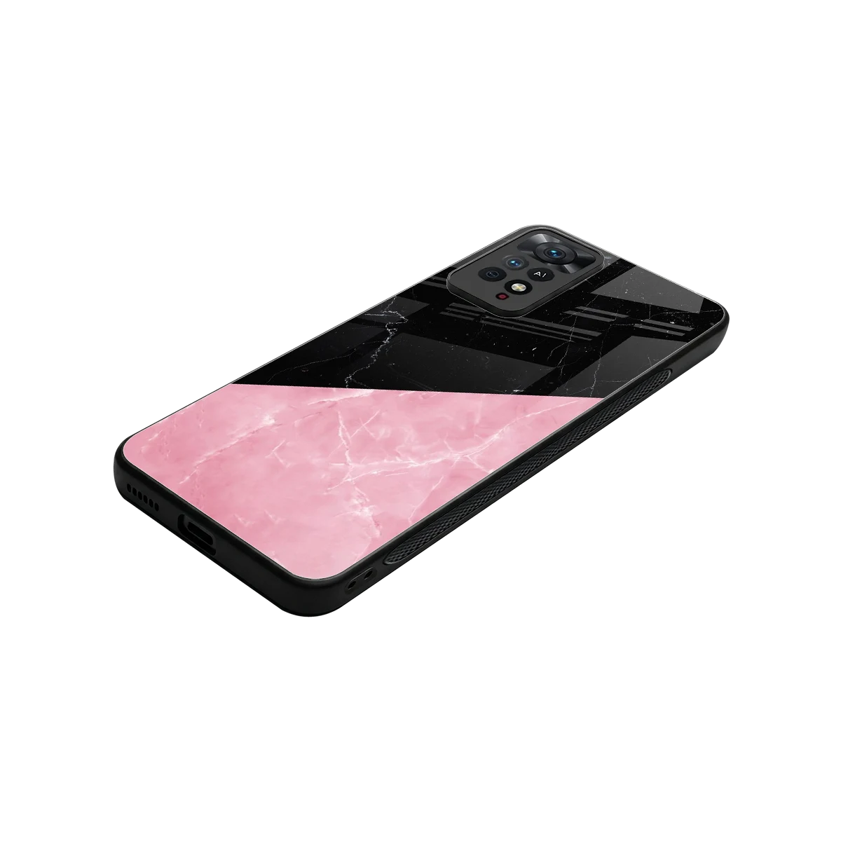 Obsidian Rose stylish phone case for redmi note 11 pro | glossy glass and slim fit