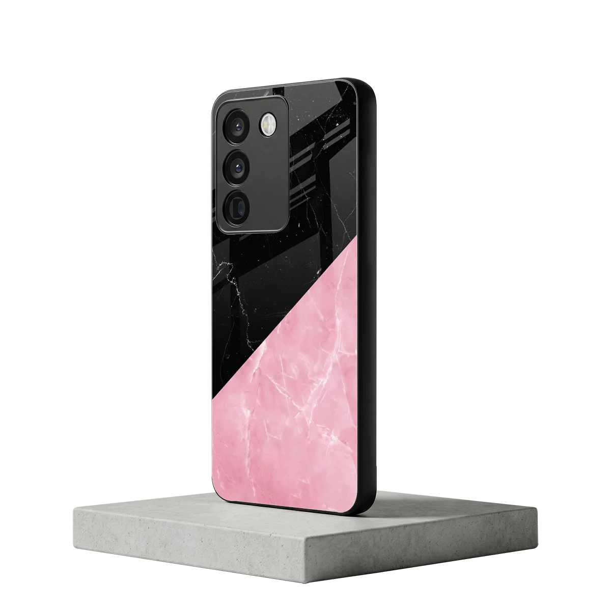 Obsidian Rose vivo y200 5g mobile cover | shockproof glass phone case