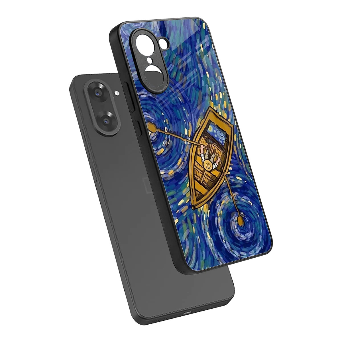 Ocean Voyage sleek oneplus nord ce5 5g cover with tempered glass back and TPU edges