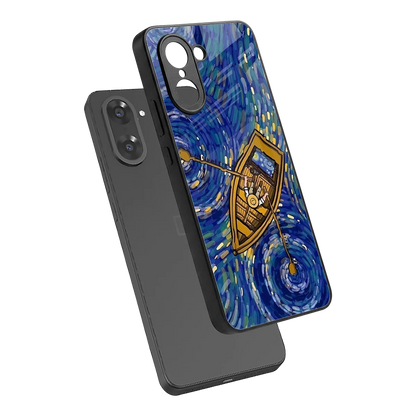 Ocean Voyage sleek oneplus nord ce5 5g cover with tempered glass back and TPU edges