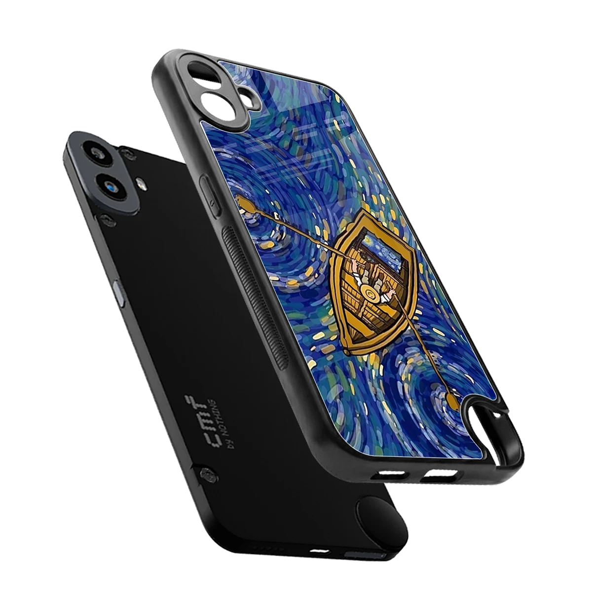 Ocean Voyage sleek cmf nothing phone 1 cover with tempered glass back and TPU edges