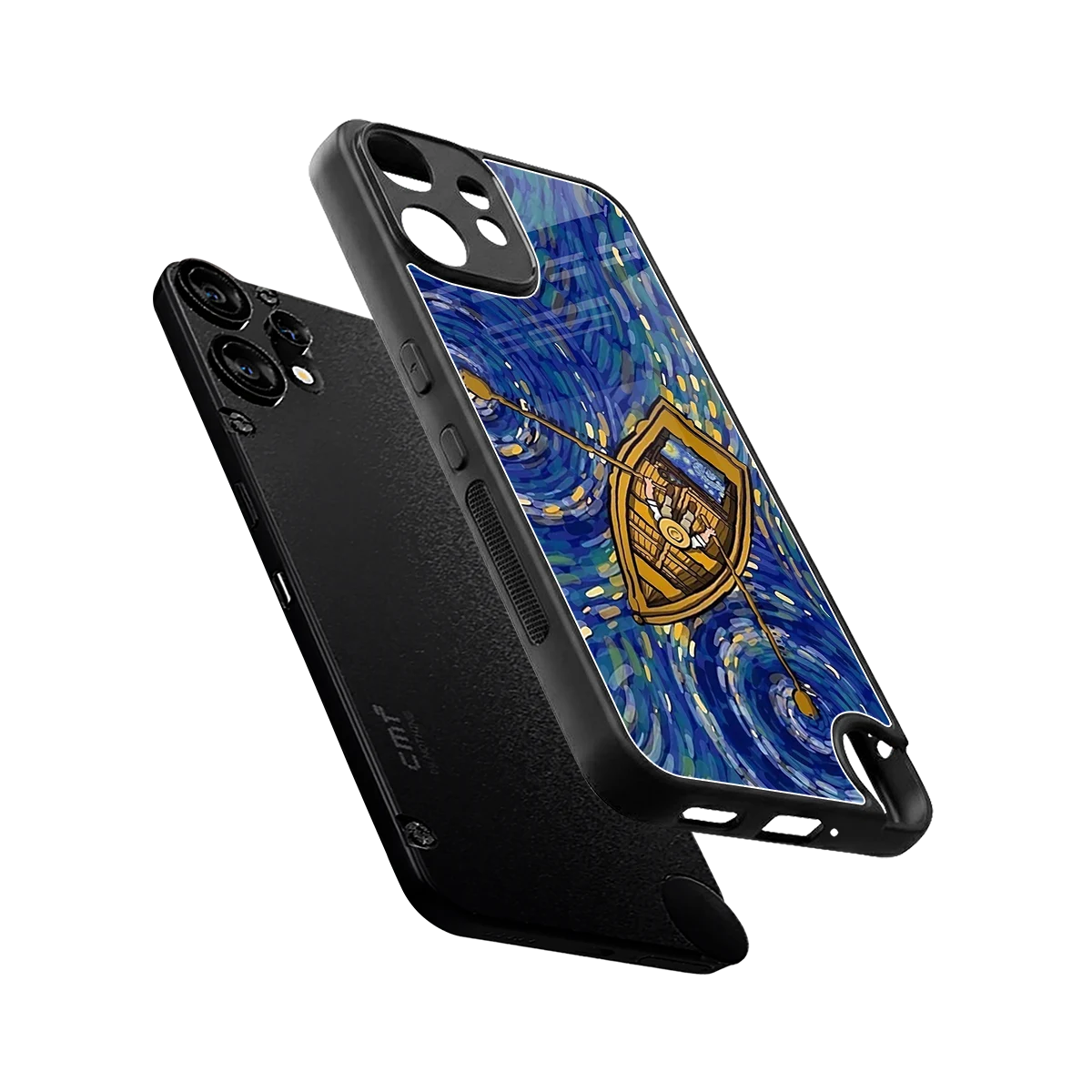 Ocean Voyage sleek cmf nothing phone 2 pro cover with tempered glass back and TPU edges