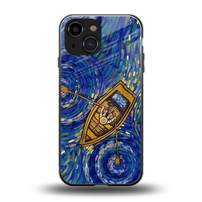 Ocean Voyage back phone cover | glass case for iphone 13 mini