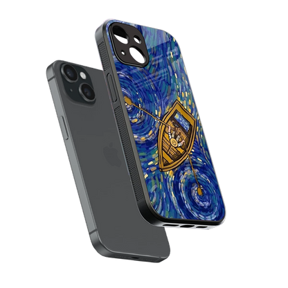 Ocean Voyage sleek iphone 13 mini cover with tempered glass back and TPU edges