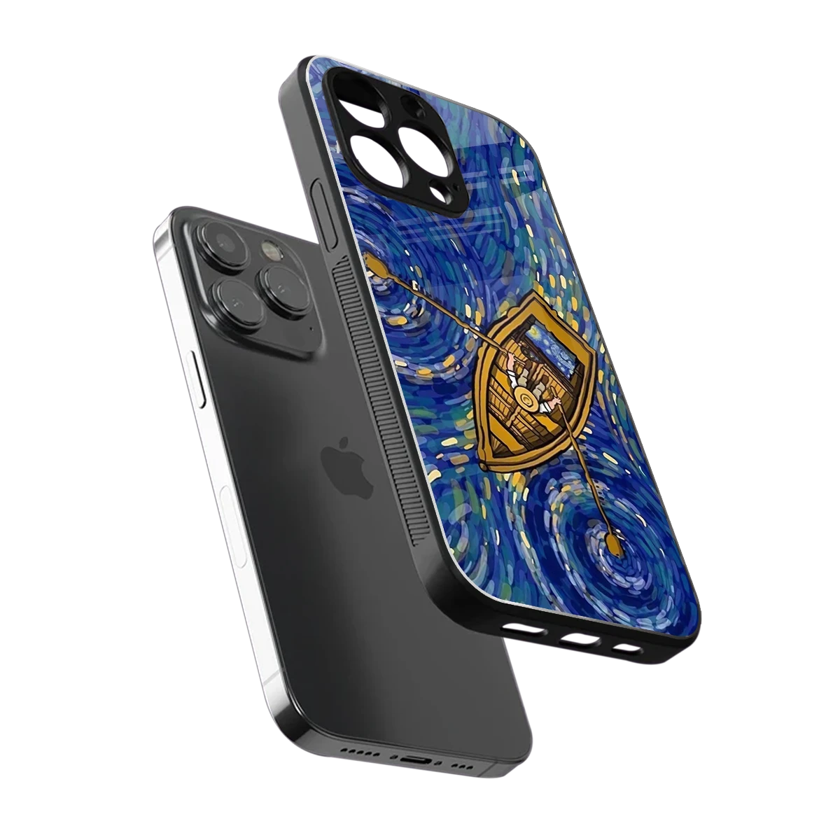 Ocean Voyage sleek iphone 13 pro cover with tempered glass back and TPU edges