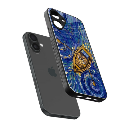 Ocean Voyage sleek iphone 16 plus cover with tempered glass back and TPU edges