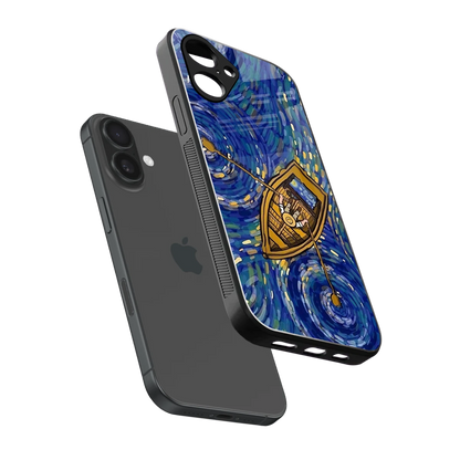 Ocean Voyage sleek iPhone 16 cover with tempered glass back and TPU edges