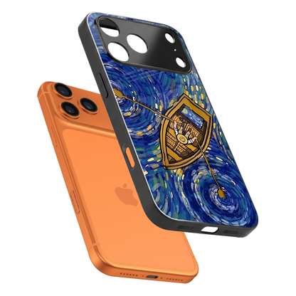 Ocean Voyage sleek iphone 17 pro cover with tempered glass back and TPU edges