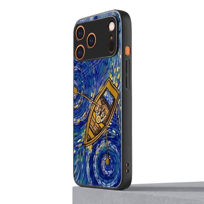Ocean Voyage iphone 17 pro mobile cover | shockproof glass phone case