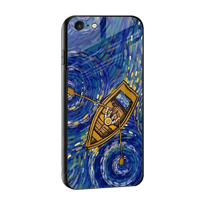 Ocean Voyage sleek iphone 6s cover with tempered glass back and TPU edges