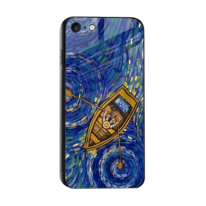 Ocean Voyage sleek iphone 7 cover with tempered glass back and TPU edges