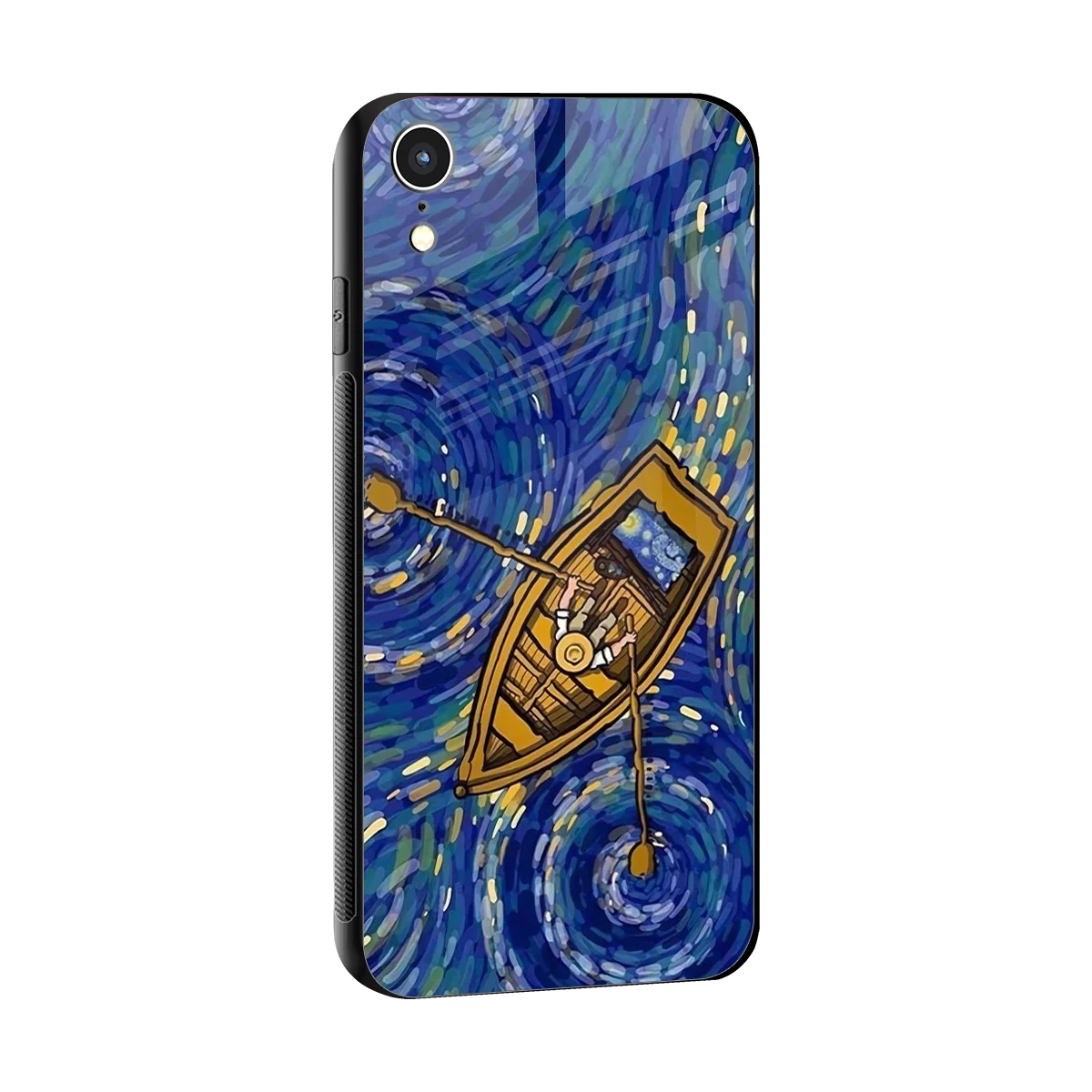 Ocean Voyage sleek iphone xr cover with tempered glass back and TPU edges