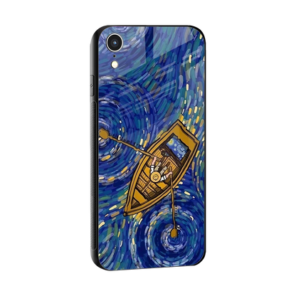 Ocean Voyage sleek iphone xr cover with tempered glass back and TPU edges