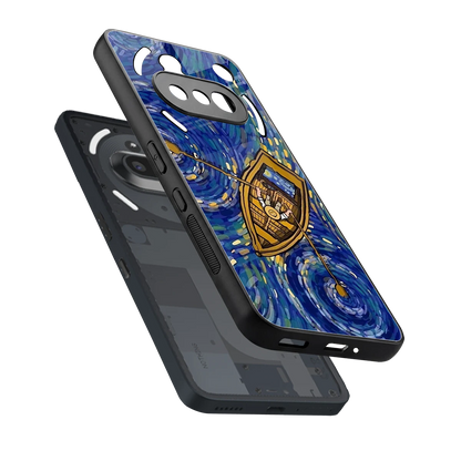 Ocean Voyage sleek nothing phone 3a cover with tempered glass back and TPU edges