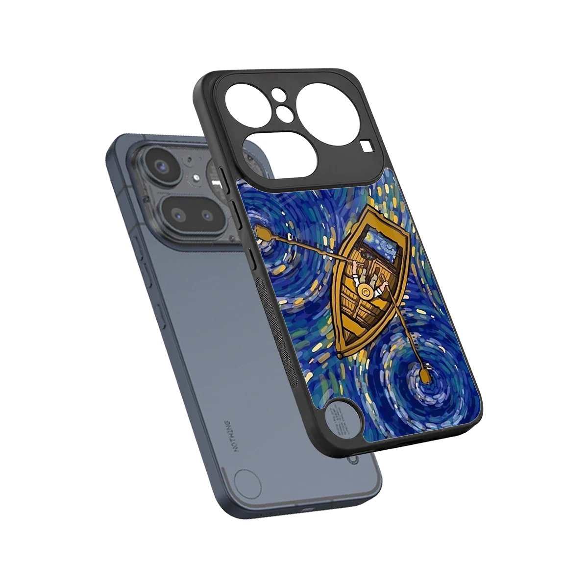 Ocean Voyage sleek nothing phone 4a pro cover with tempered glass back and TPU edges