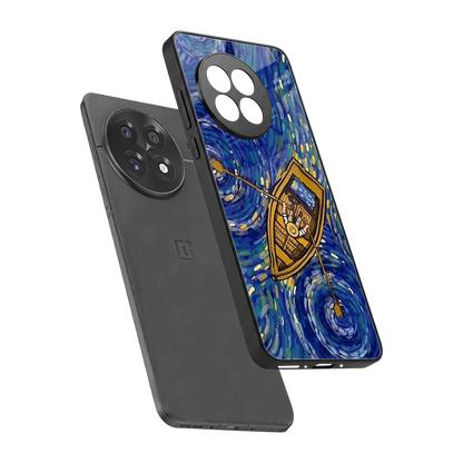 Ocean Voyage sleek oneplus 13r cover with tempered glass back and TPU edges