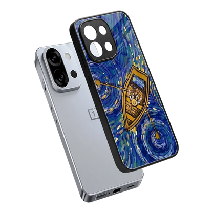 Ocean Voyage sleek oneplus 13s cover with tempered glass back and TPU edges