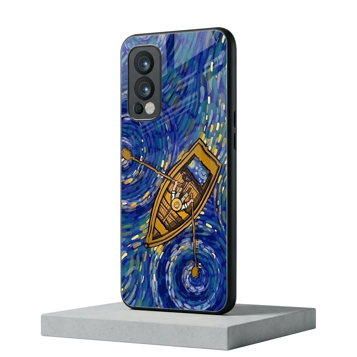 Ocean Voyage oneplus nord 2 mobile cover | shockproof glass phone case