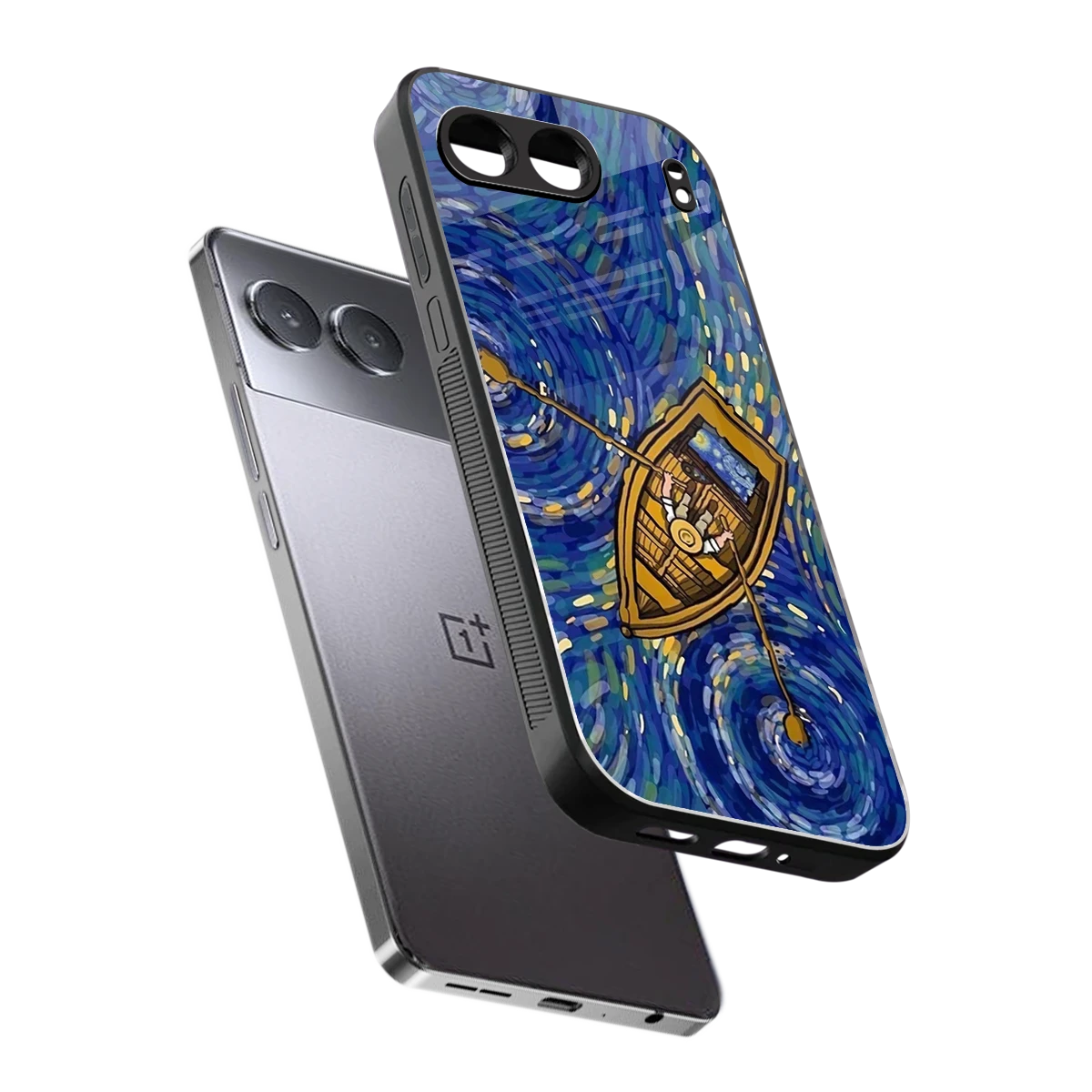 Ocean Voyage sleek oneplus nord 4 cover with tempered glass back and TPU edges