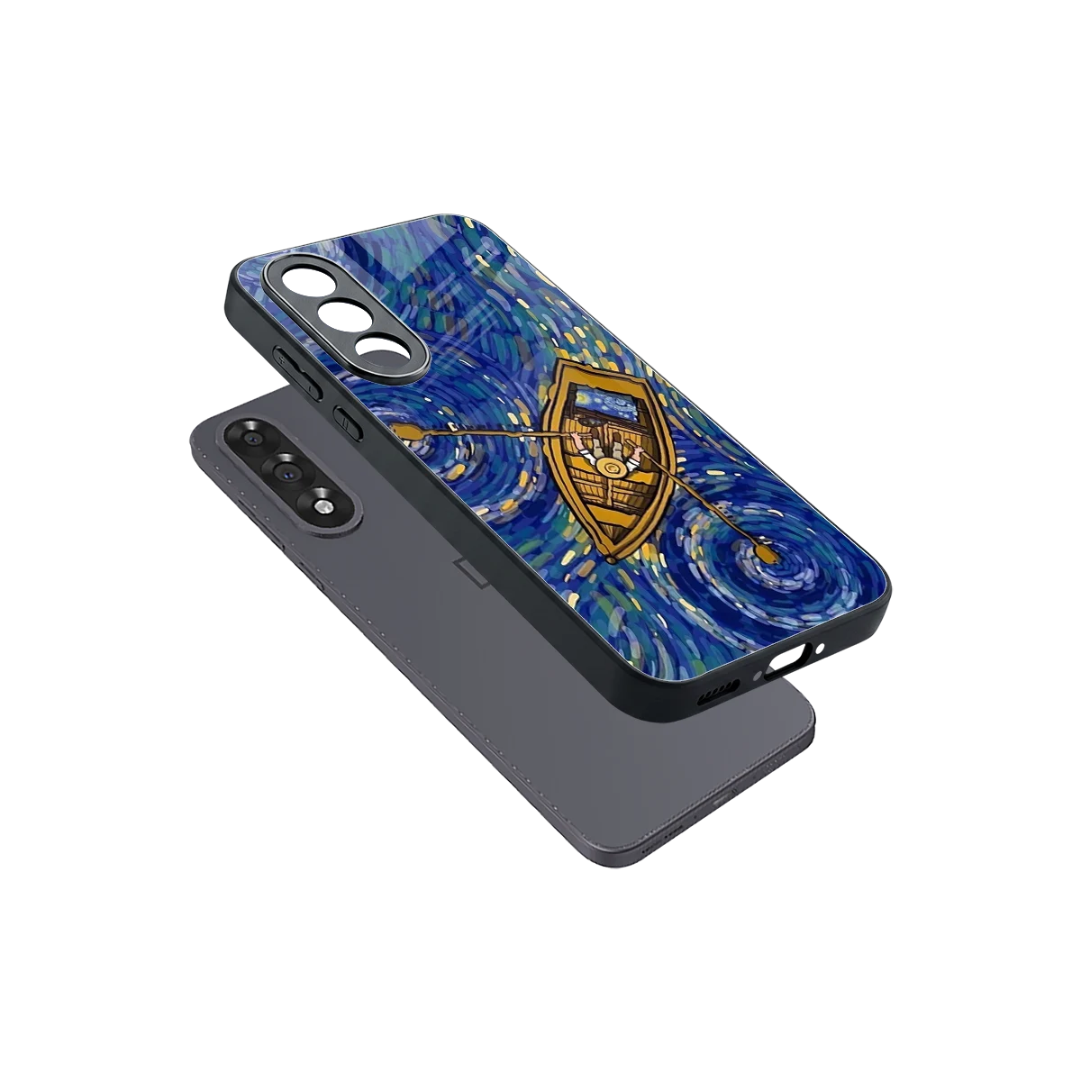 Ocean Voyage sleek oneplus nord 5 cover with tempered glass back and TPU edges