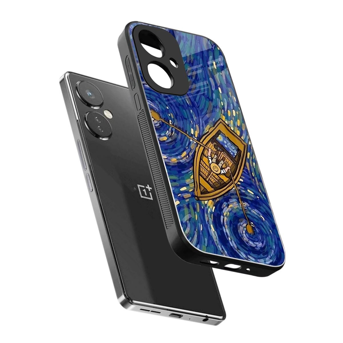 Ocean Voyage sleek oneplus nord ce 3 cover with tempered glass back and TPU edges
