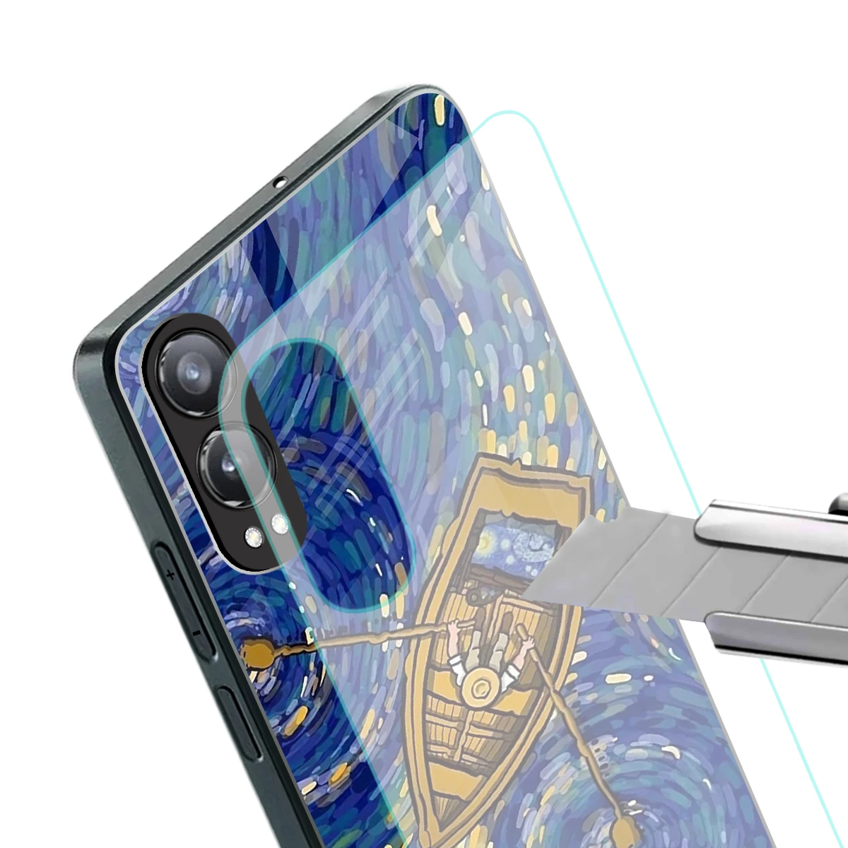 Ocean Voyage stylish phone case for oneplus nord ce 4 lite | glossy glass and slim fit