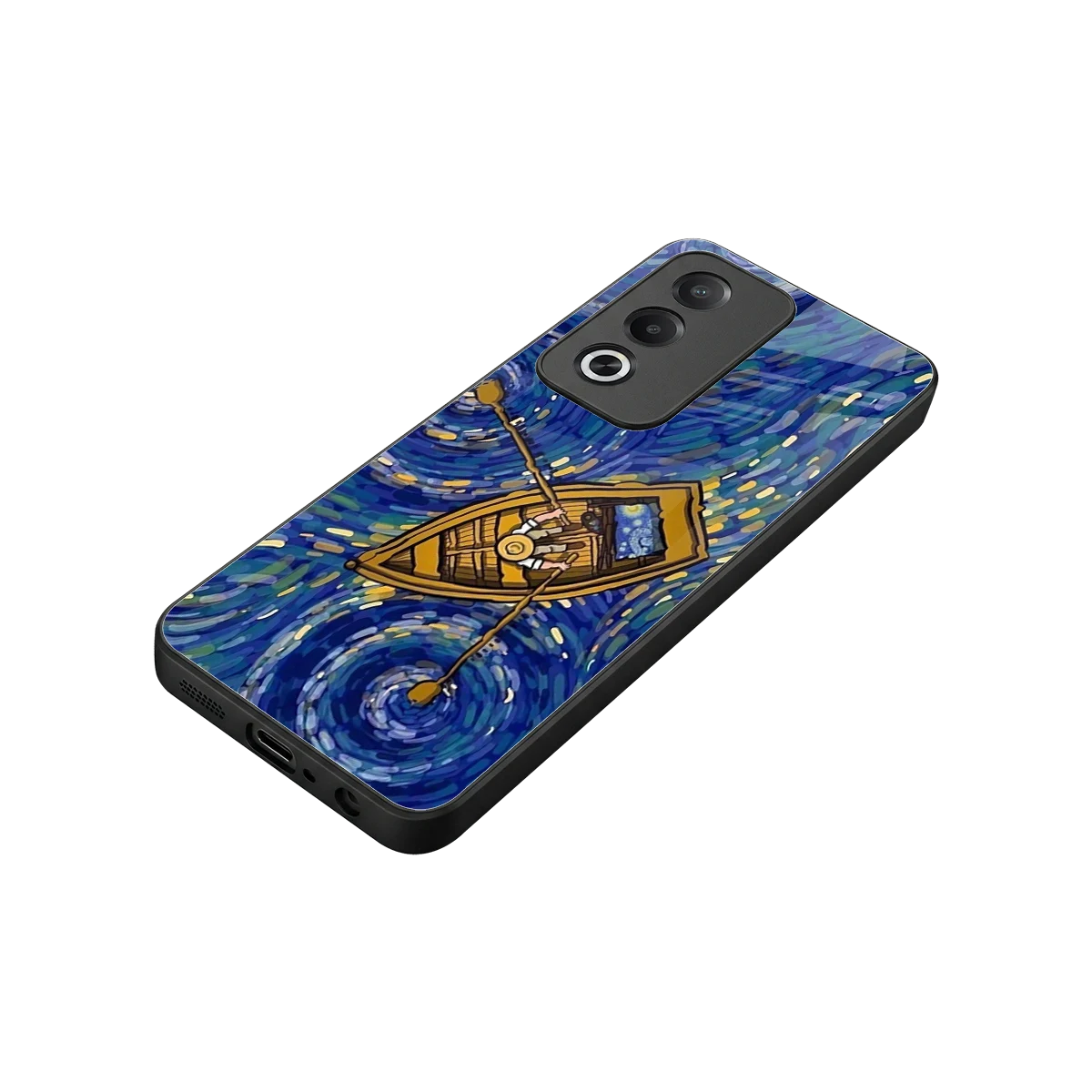 Ocean Voyage stylish phone case for oppo a3 pro | glossy glass and slim fit