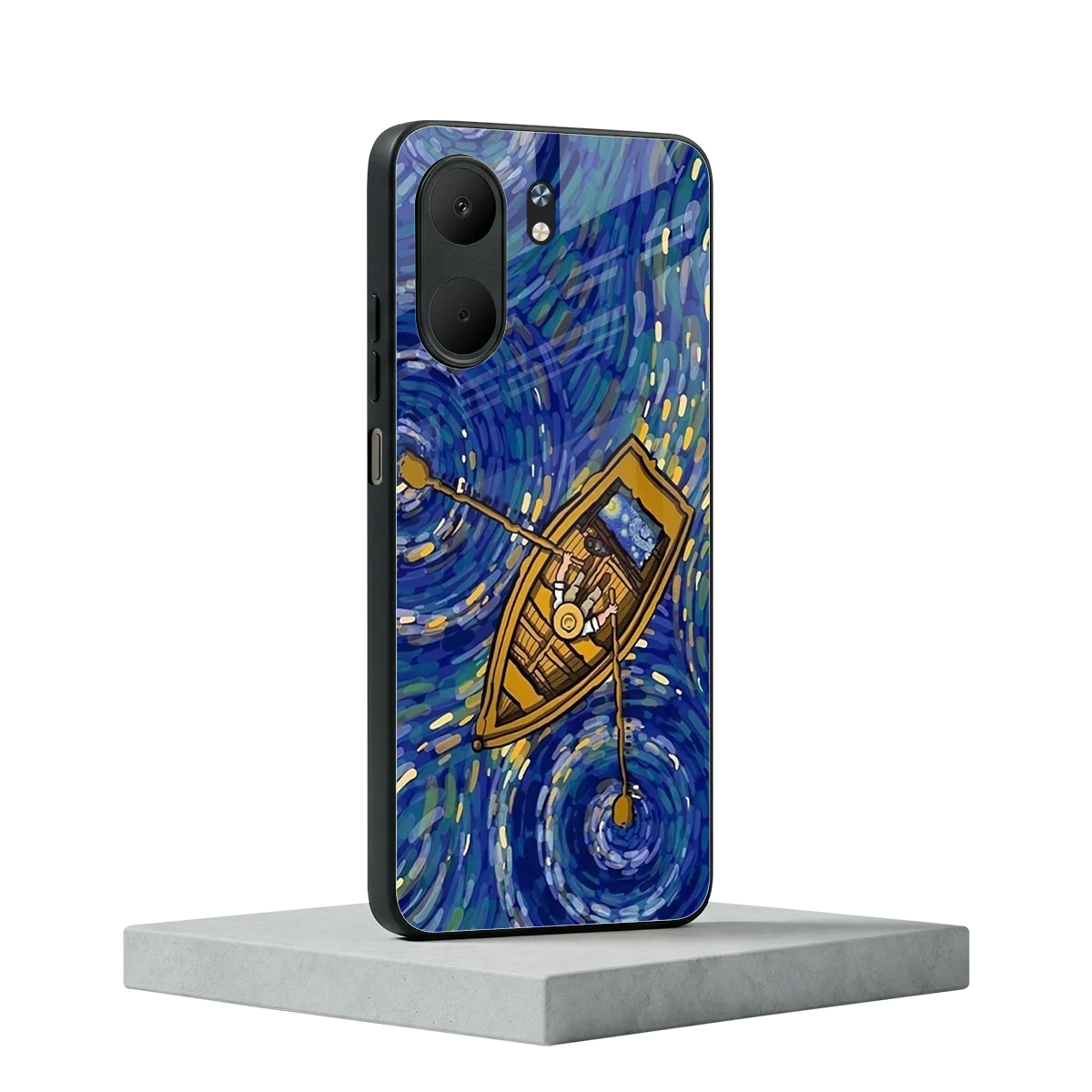 Ocean Voyage oppo a5x 5g mobile cover | shockproof glass phone case
