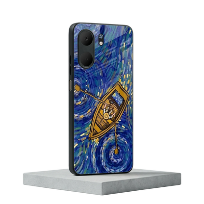 Ocean Voyage oppo a5x 5g mobile cover | shockproof glass phone case
