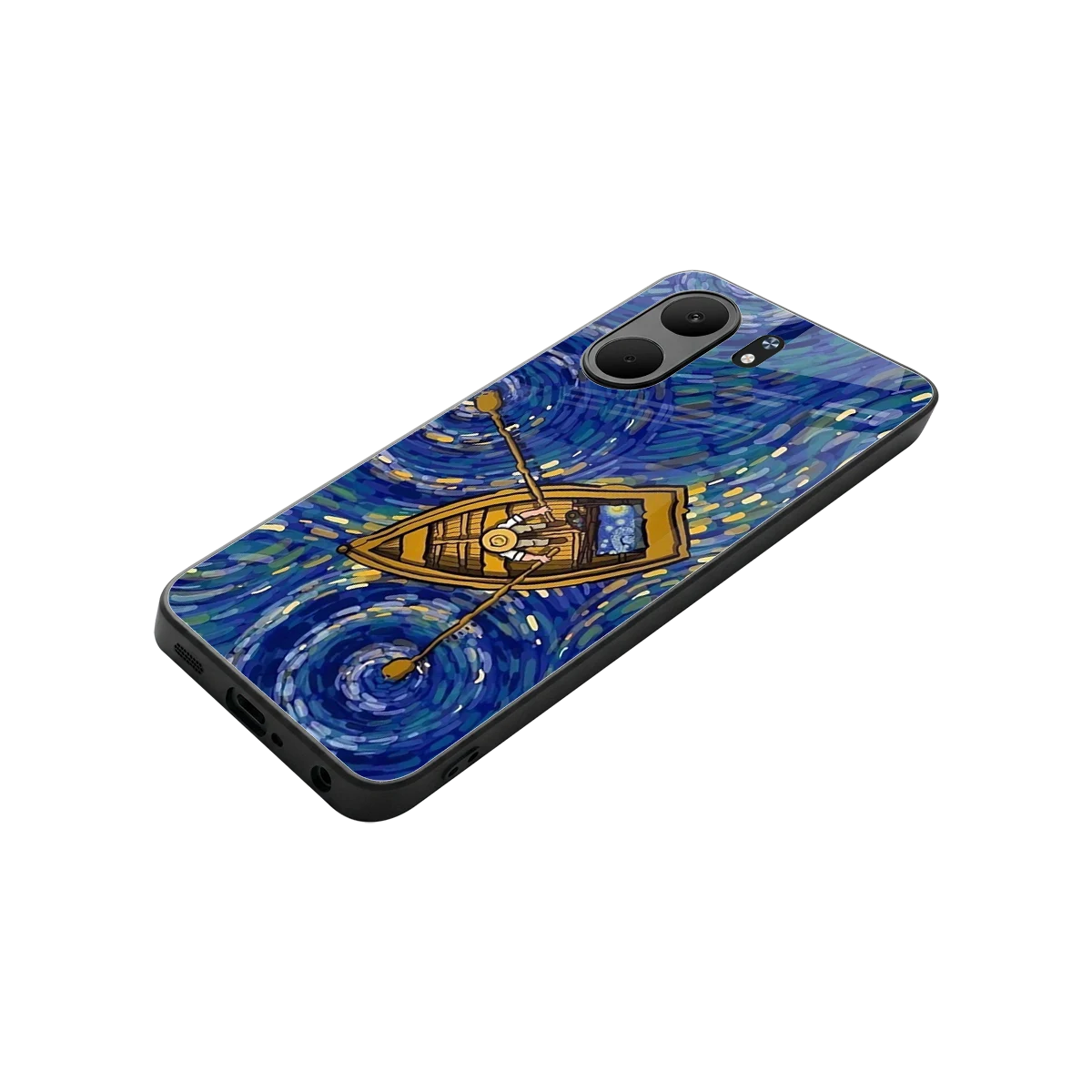 Ocean Voyage stylish phone case for oppo a5x 5g | glossy glass and slim fit