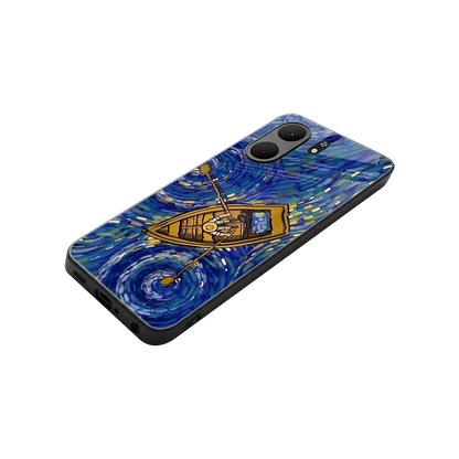 Ocean Voyage stylish phone case for oppo a5x 5g | glossy glass and slim fit