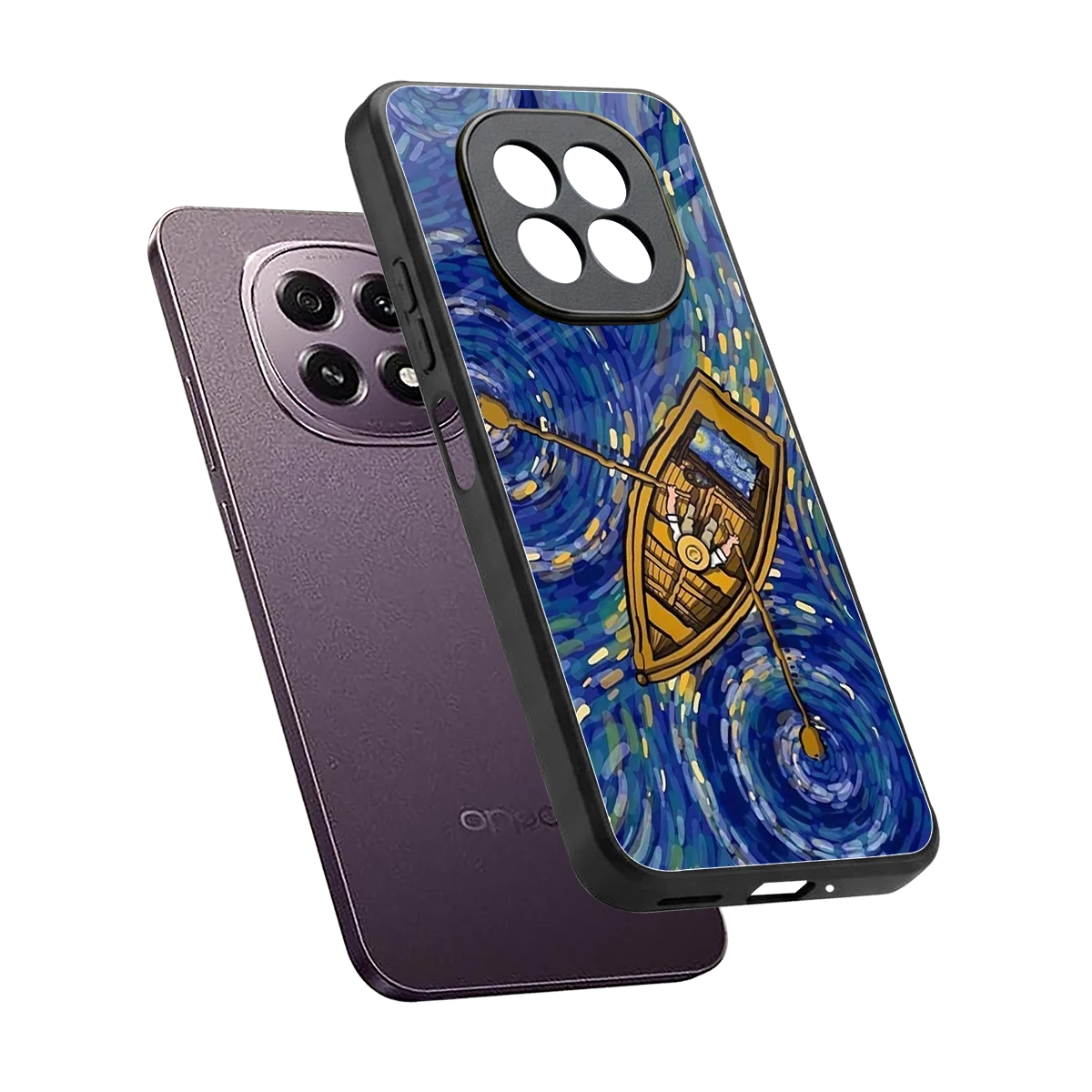 Ocean Voyage sleek oppo f29 5g cover with tempered glass back and TPU edges