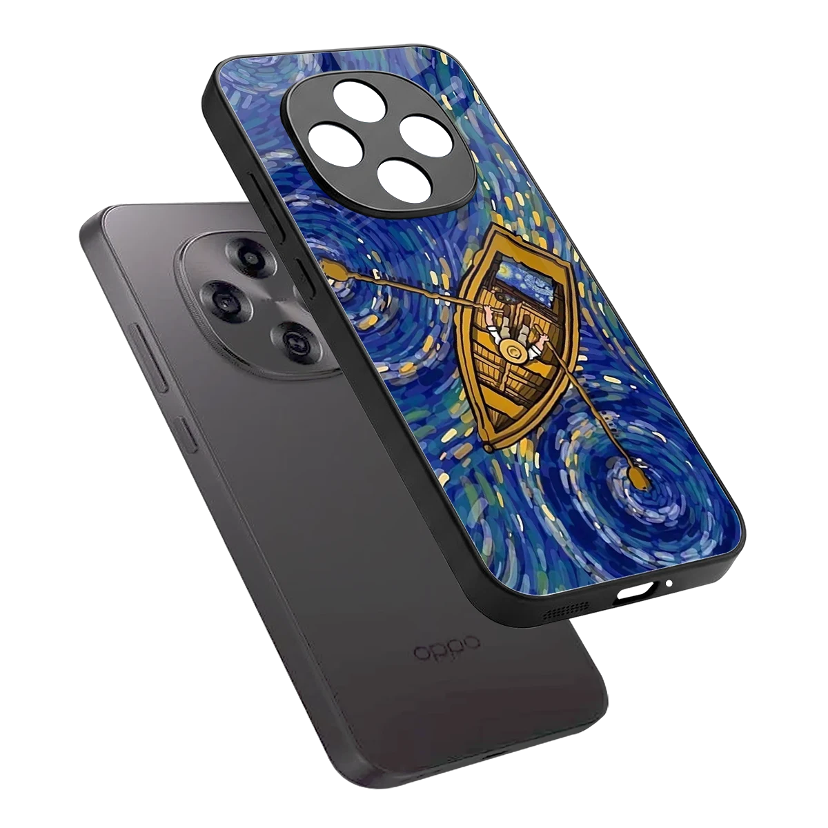 Ocean Voyage sleek oppo f31 pro 5g cover with tempered glass back and TPU edges