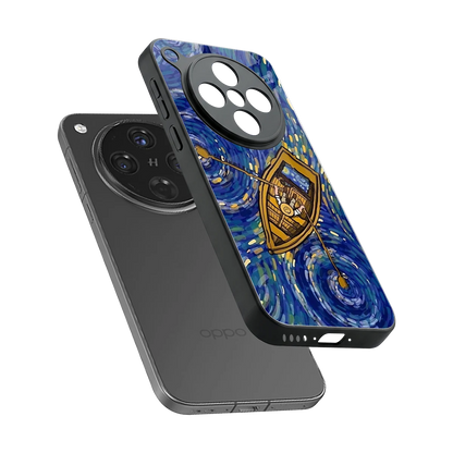 Ocean Voyage sleek oppo find x8 cover with tempered glass back and TPU edges