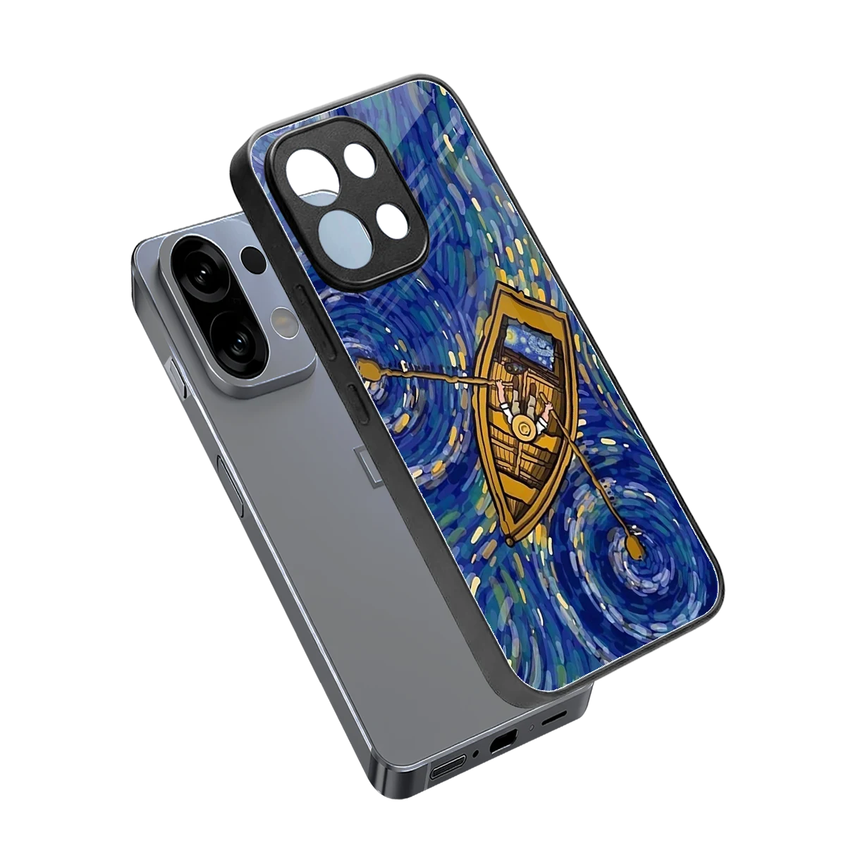 Ocean Voyage sleek oppo k13 5g cover with tempered glass back and TPU edges