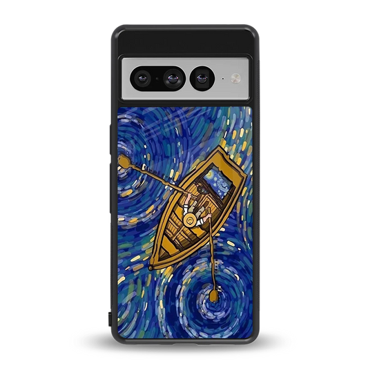 Ocean Voyage back phone cover | glass case for google pixel 7 pro