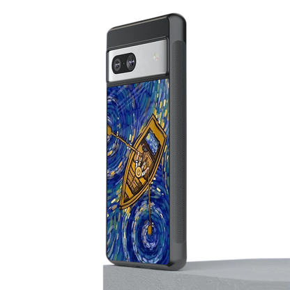 Ocean Voyage stylish phone case for google pixel 7a | glossy glass and slim fit