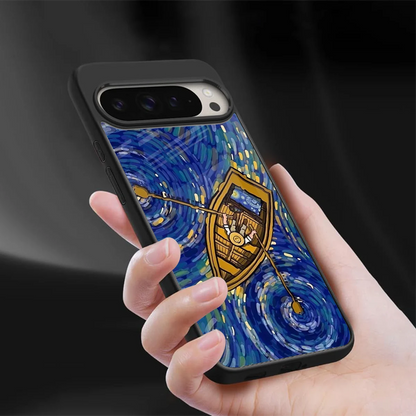 Ocean Voyage sleek google pixel 9 pro xl cover with tempered glass back and TPU edges