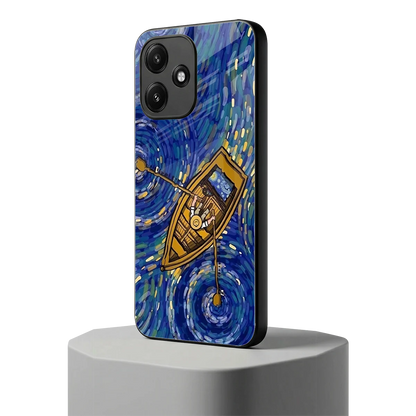 Ocean Voyage redmi 12 5g mobile cover | shockproof glass phone case