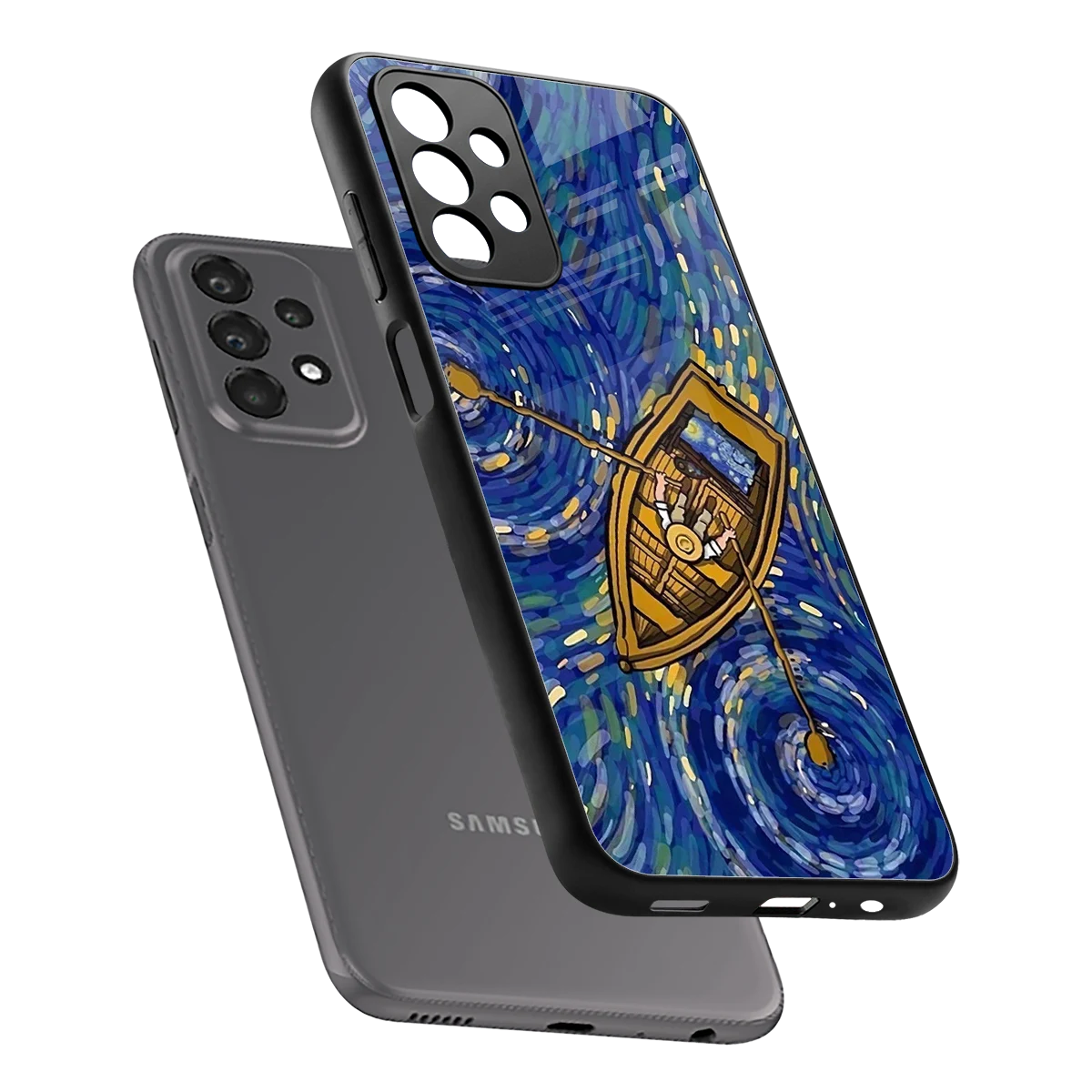 Ocean Voyage sleek samsung galaxy a23 cover with tempered glass back and TPU edges