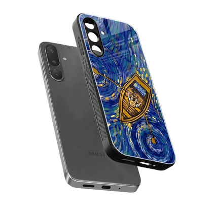Ocean Voyage sleek samsung galaxy m36 5g cover with tempered glass back and TPU edges