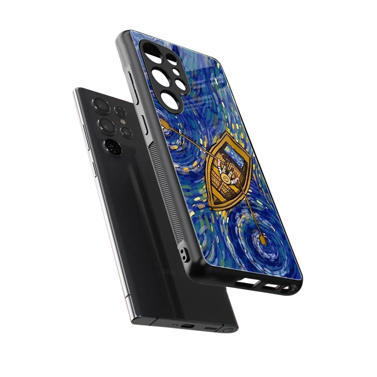 Ocean Voyage sleek samsung galaxy s25 ultra cover with tempered glass back and TPU edges