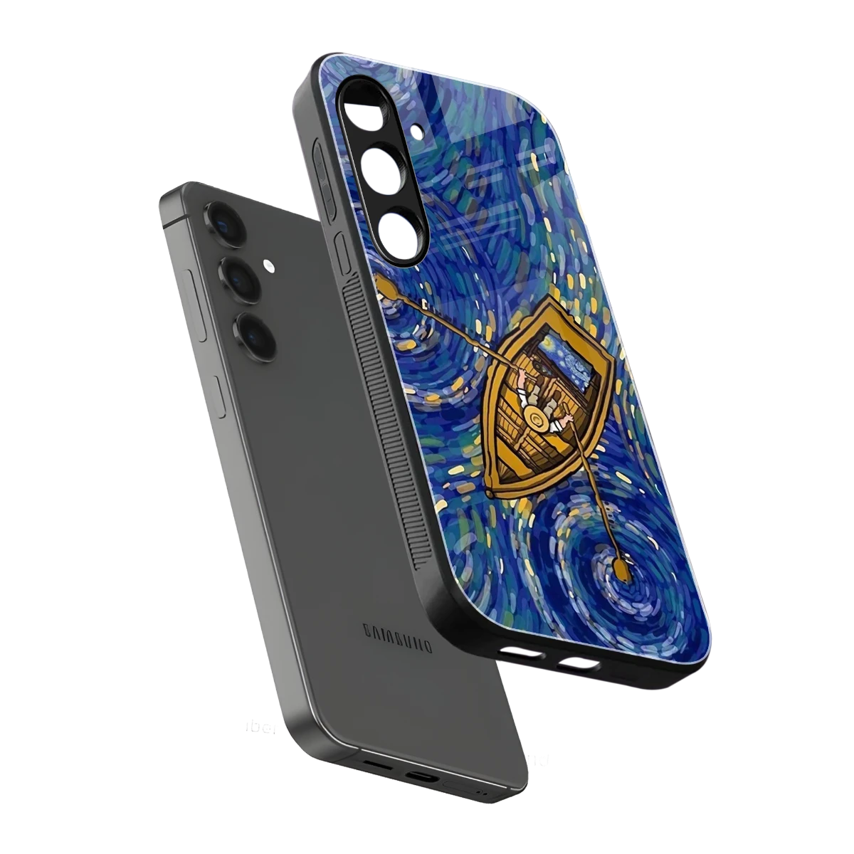Ocean Voyage sleek samsung galaxy s24 cover with tempered glass back and TPU edges