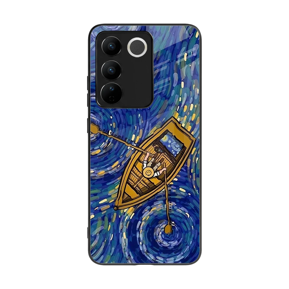 Ocean Voyage back phone cover | glass case for vivo v27 5g