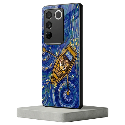 Ocean Voyage vivo v27 5g mobile cover | shockproof glass phone case