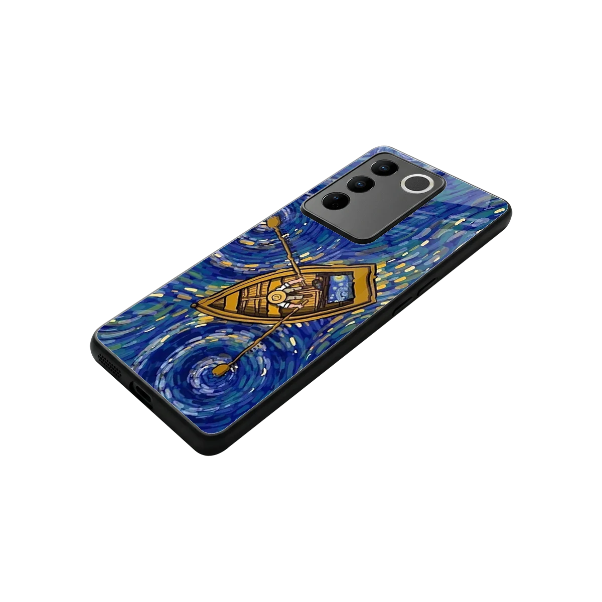 Ocean Voyage stylish phone case for vivo v27 5g | glossy glass and slim fit