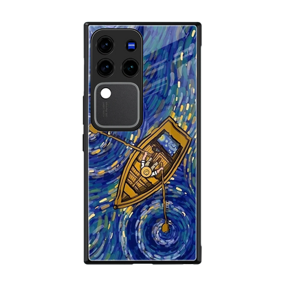 Ocean Voyage back phone cover | glass case forvivo v30 pro
