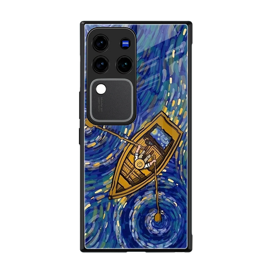 Ocean Voyage back phone cover | glass case forvivo v30 pro