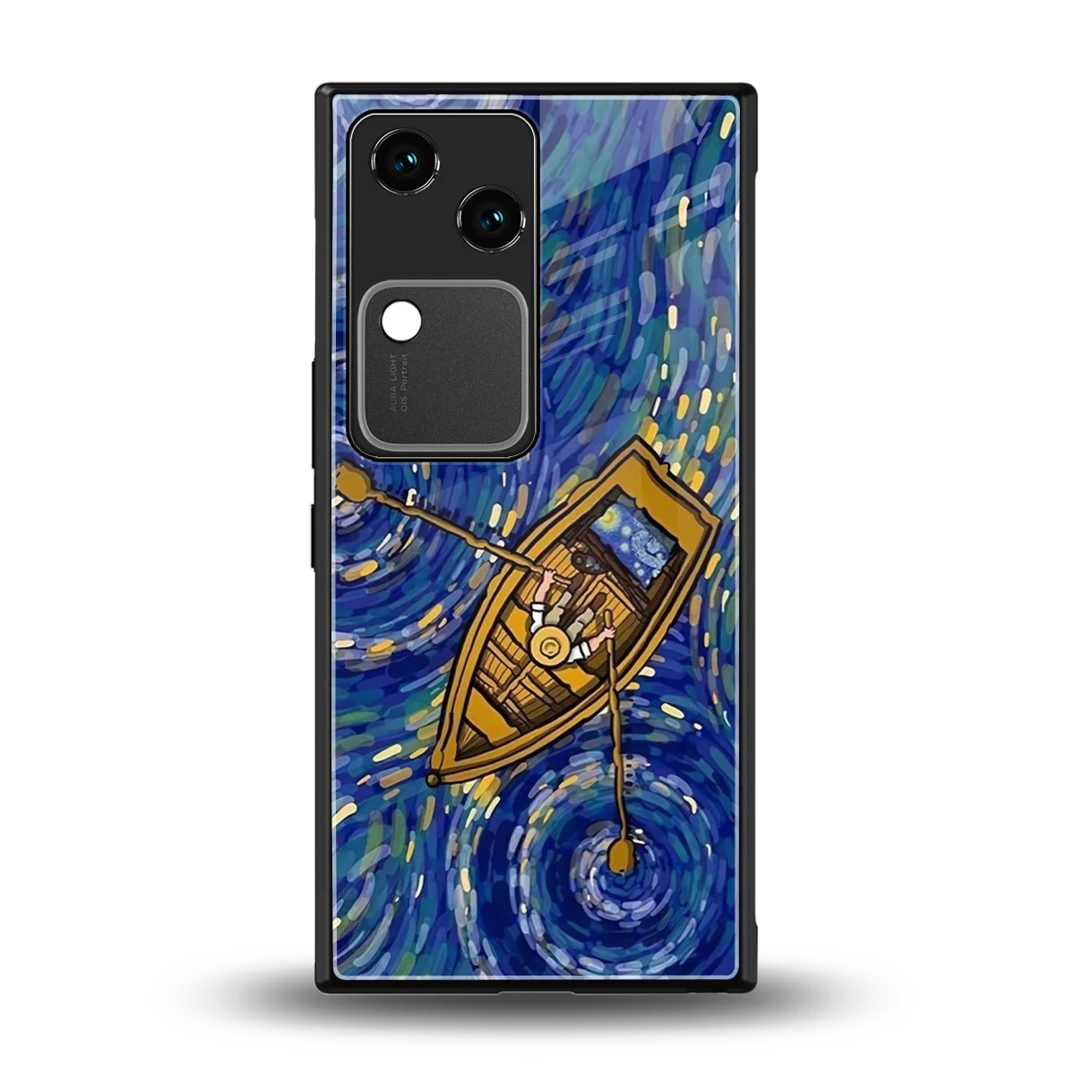 Ocean Voyage back phone cover | glass case for vivo v30